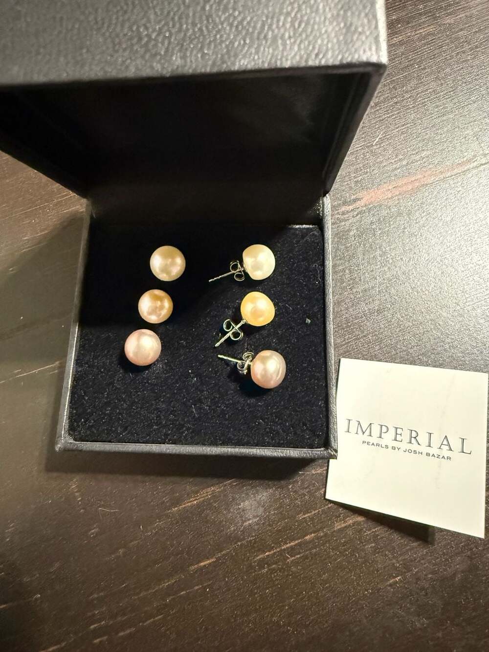 Imperial Pearls by Josh Bazar 3-Pair Multi-Color Freshwater Pearl Stud Earring S